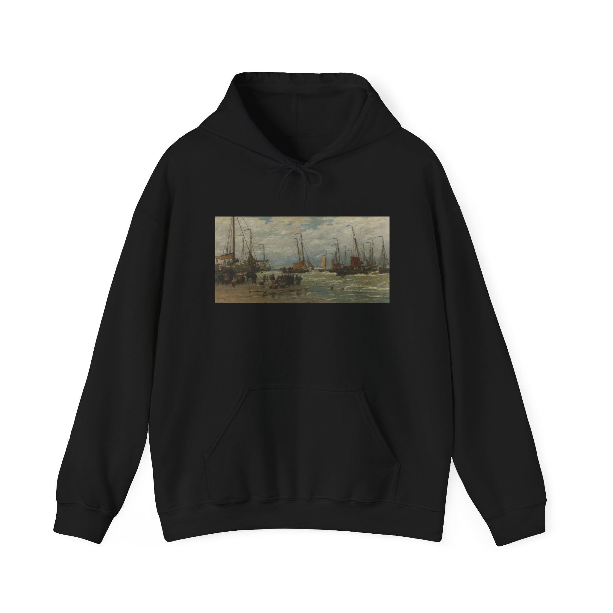 Art Hoodie – Fishing Pinks in Breaking Waves