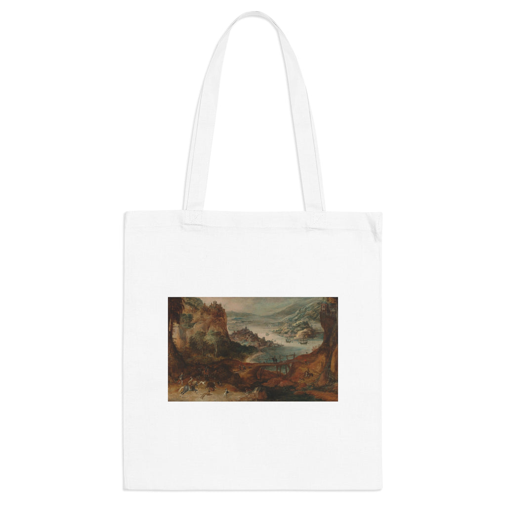 Art Tote Bag – River Landscape with Boar Hunt