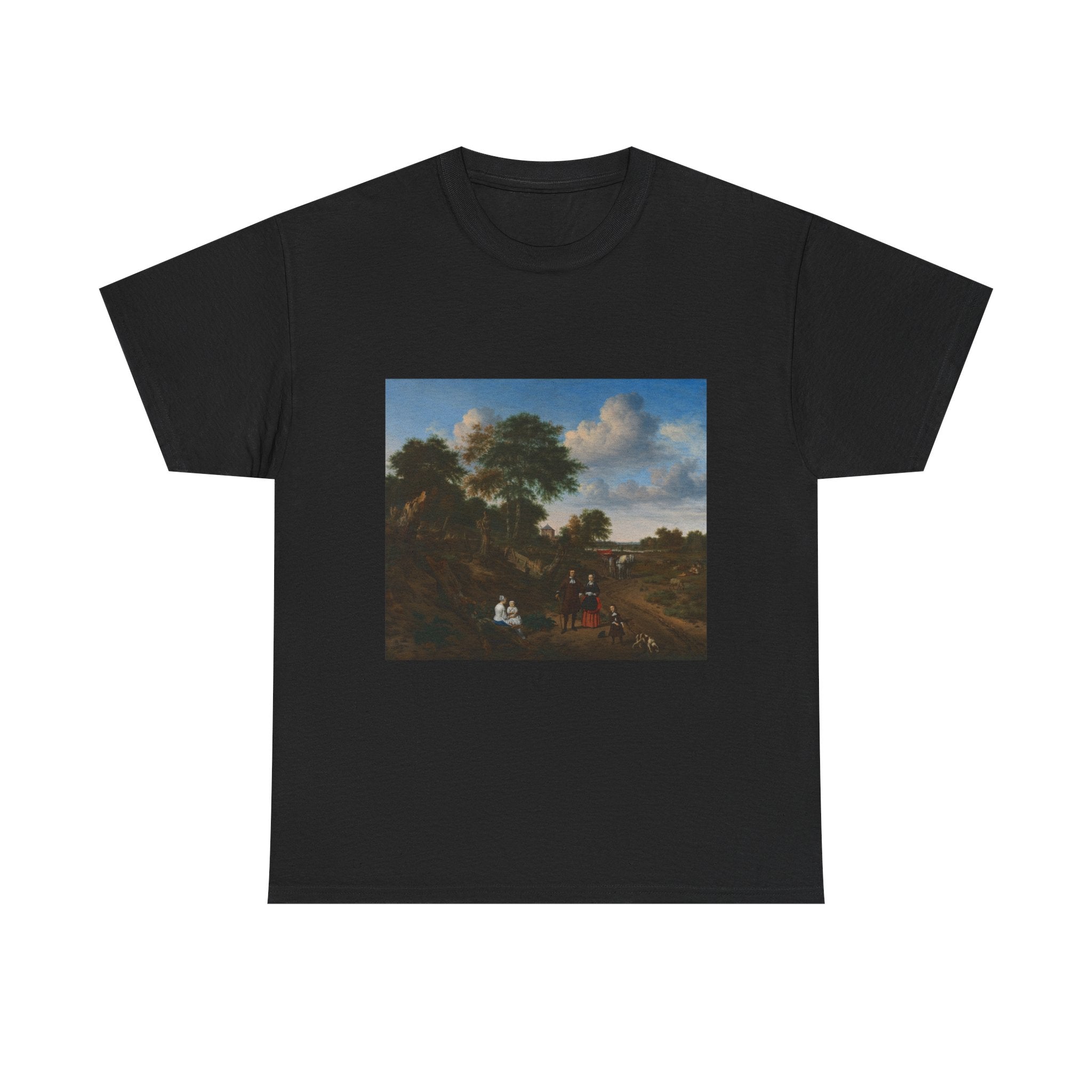 Art Tee – Portrait of a Couple with Two Children and a Nurse in a Landscape