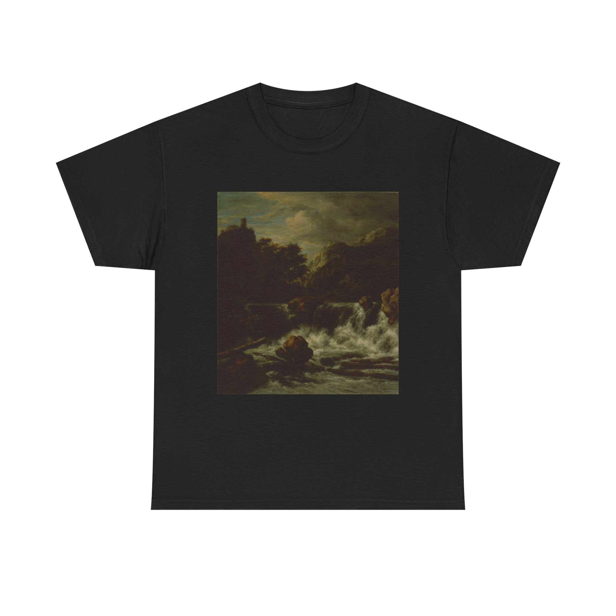 Art Tee – Mountainous Landscape with Waterfall