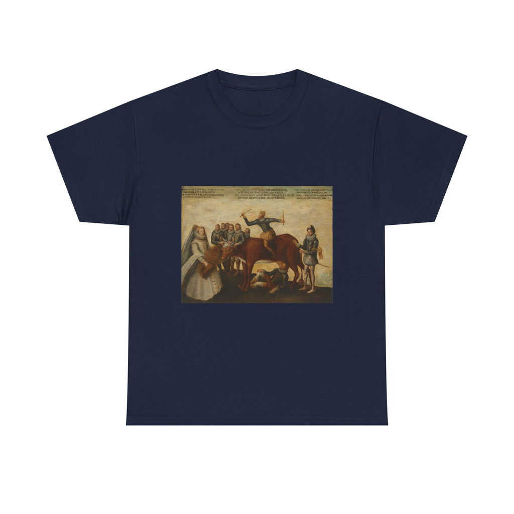 Art Tee – The Dairy Cow: The Dutch Provinces, Revolting against the Spanish King Philip II, Are Led by Prince William of Orange, The States General Entreat Queen Elizabeth I for Aid