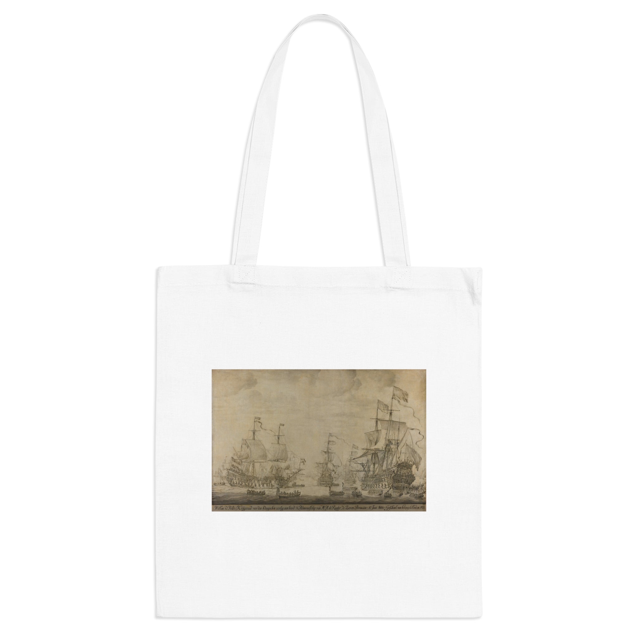 Art Tote Bag – "Council of War aboard ""The Seven Provinces"", the Flagship of Michiel Adriaenszoon de Ruyter, 10 June 1666, preceding the Four Days' Battle: episode from the Second Anglo-Dutch War"