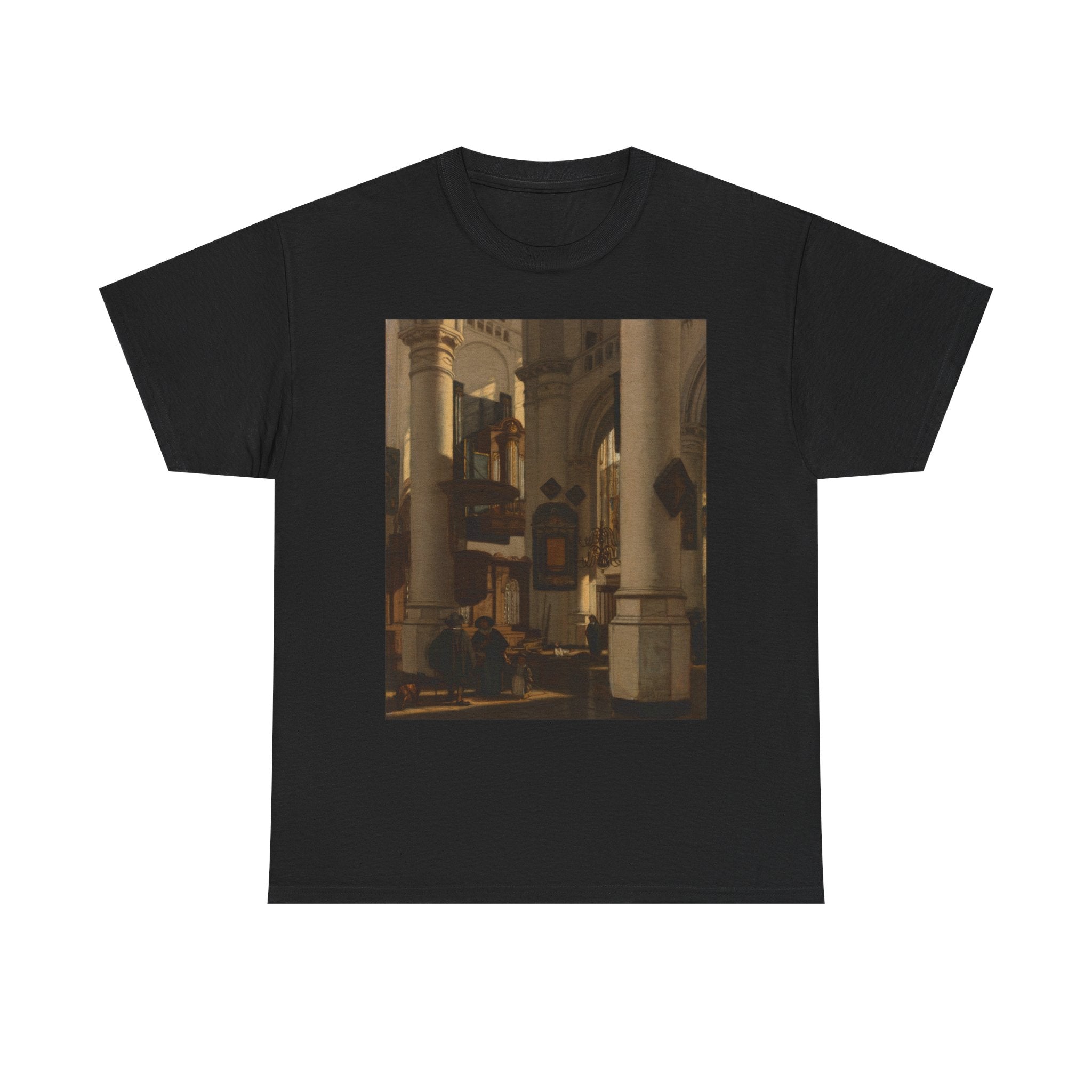 Art Tee – Interior of a Protestant, Gothic Church, with a Gravedigger in the Choir