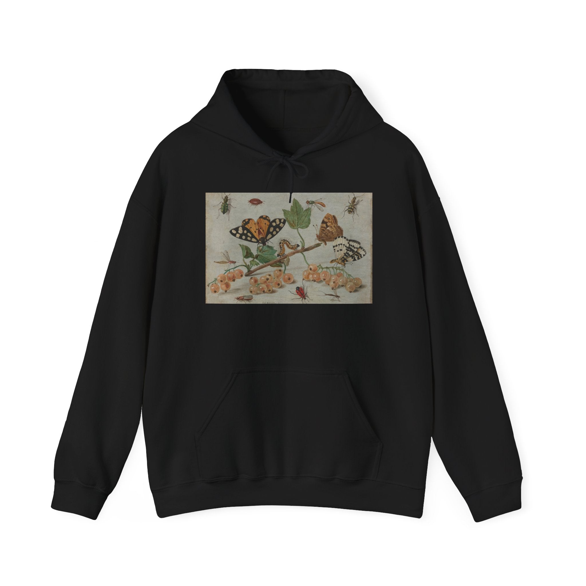 Art Hoodie – Sprig of White Currants with Insects