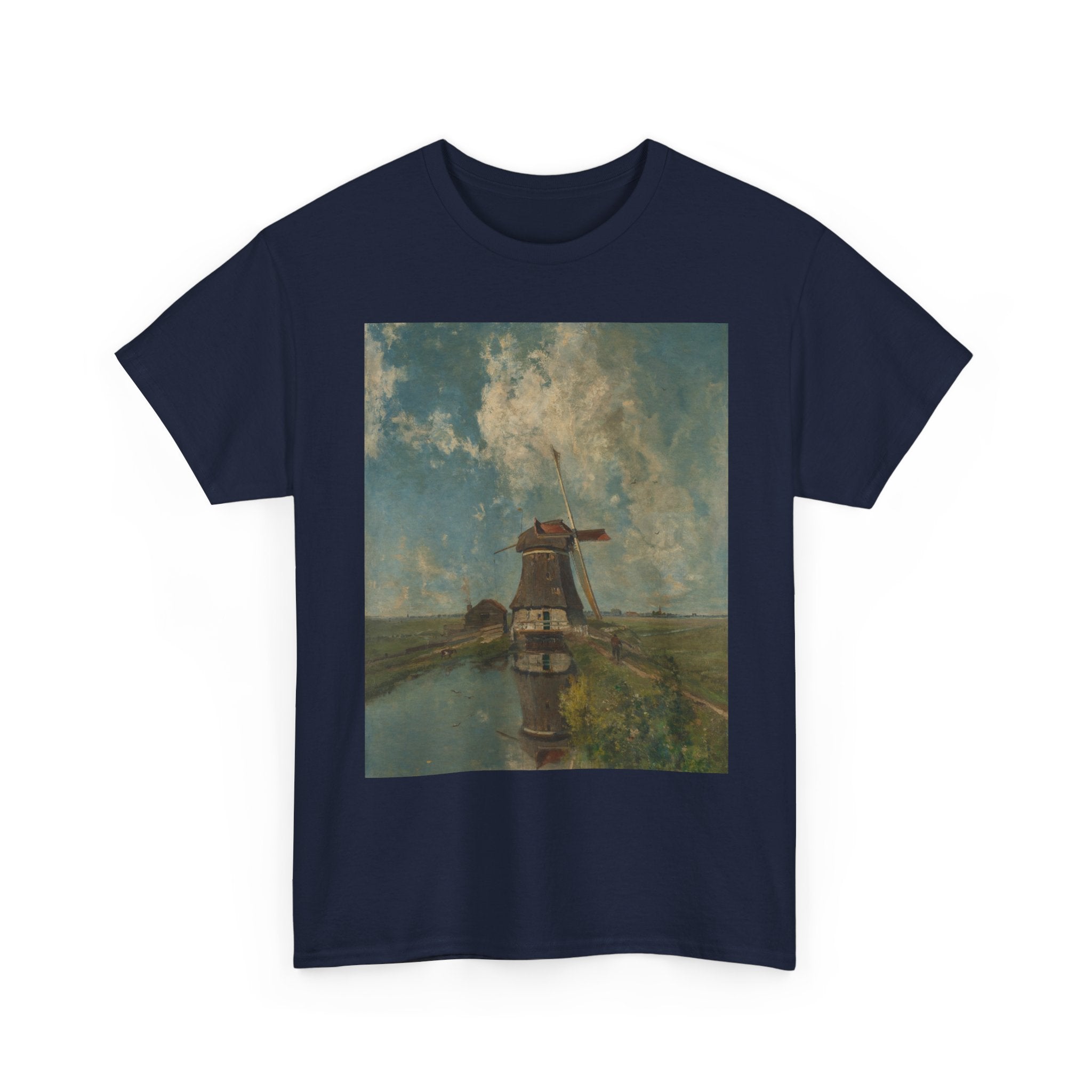 Art Tee – A Windmill on a Polder Waterway, Known as ‘In the Month of July’
