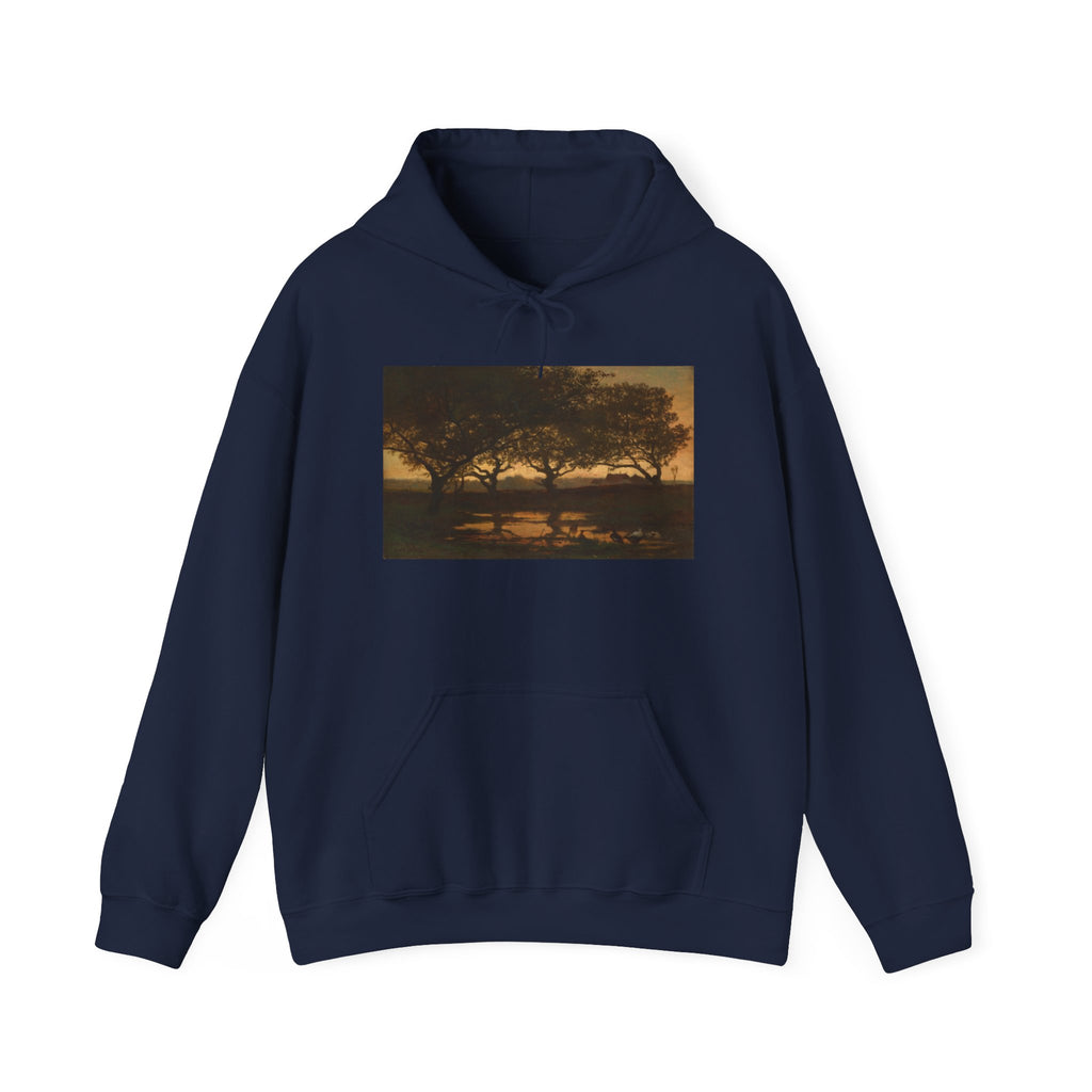 Art Hoodie – Woodland Pond at Sunset