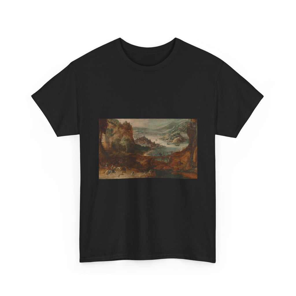 Art Tee – River Landscape with Boar Hunt