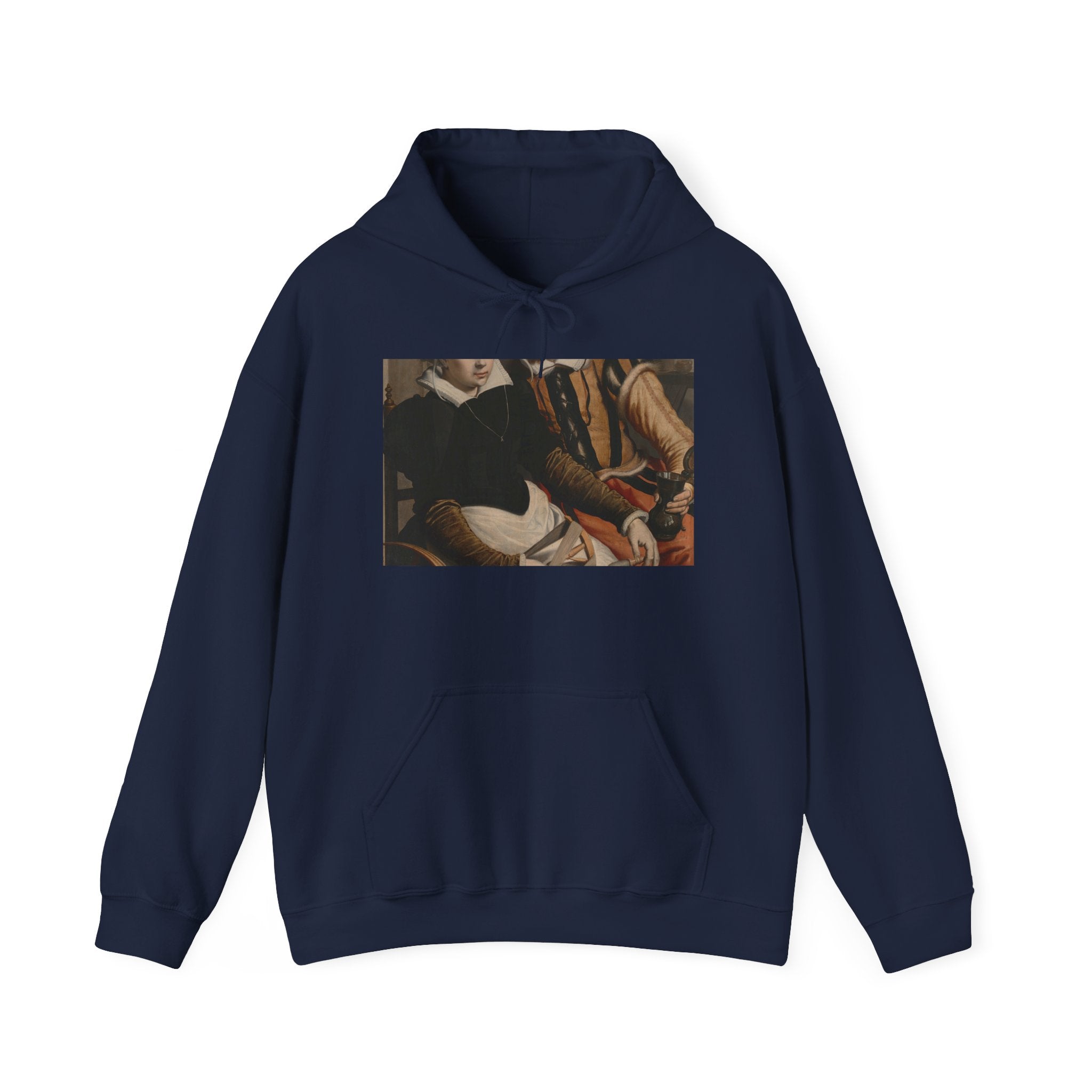 Art Hoodie – Man and Woman at a Spinning Wheel