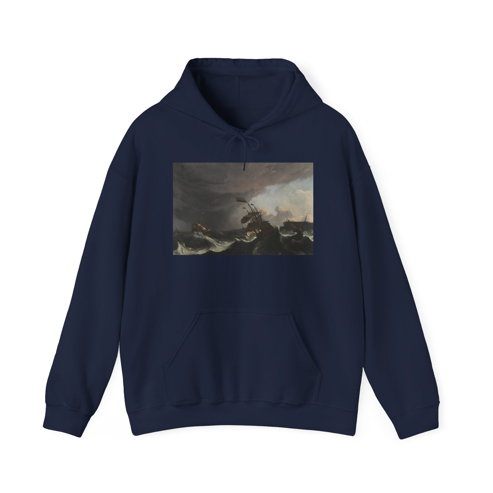 Art Hoodie – Warships in a Heavy Storm