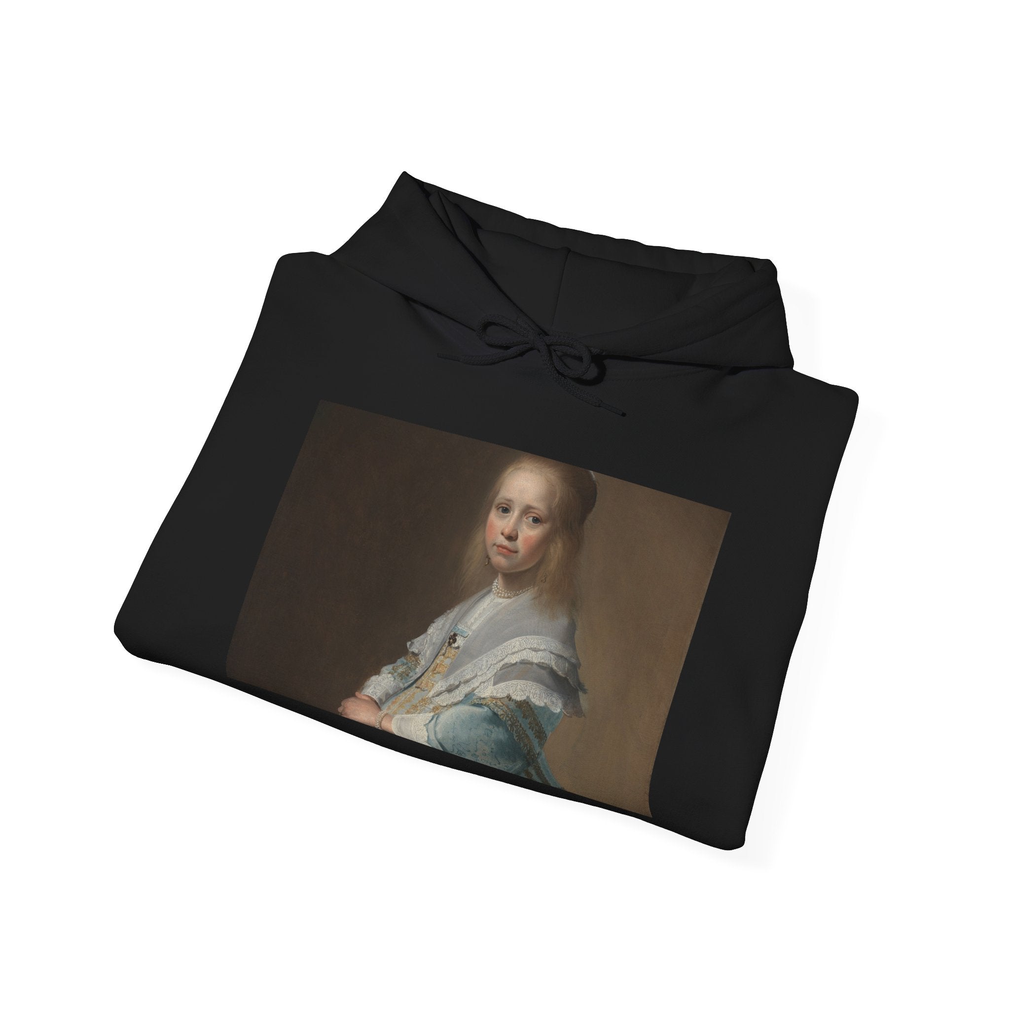 Art Hoodie – Portrait of a Girl Dressed in Blue