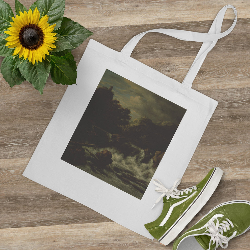 Art Tote Bag – Mountainous Landscape with Waterfall