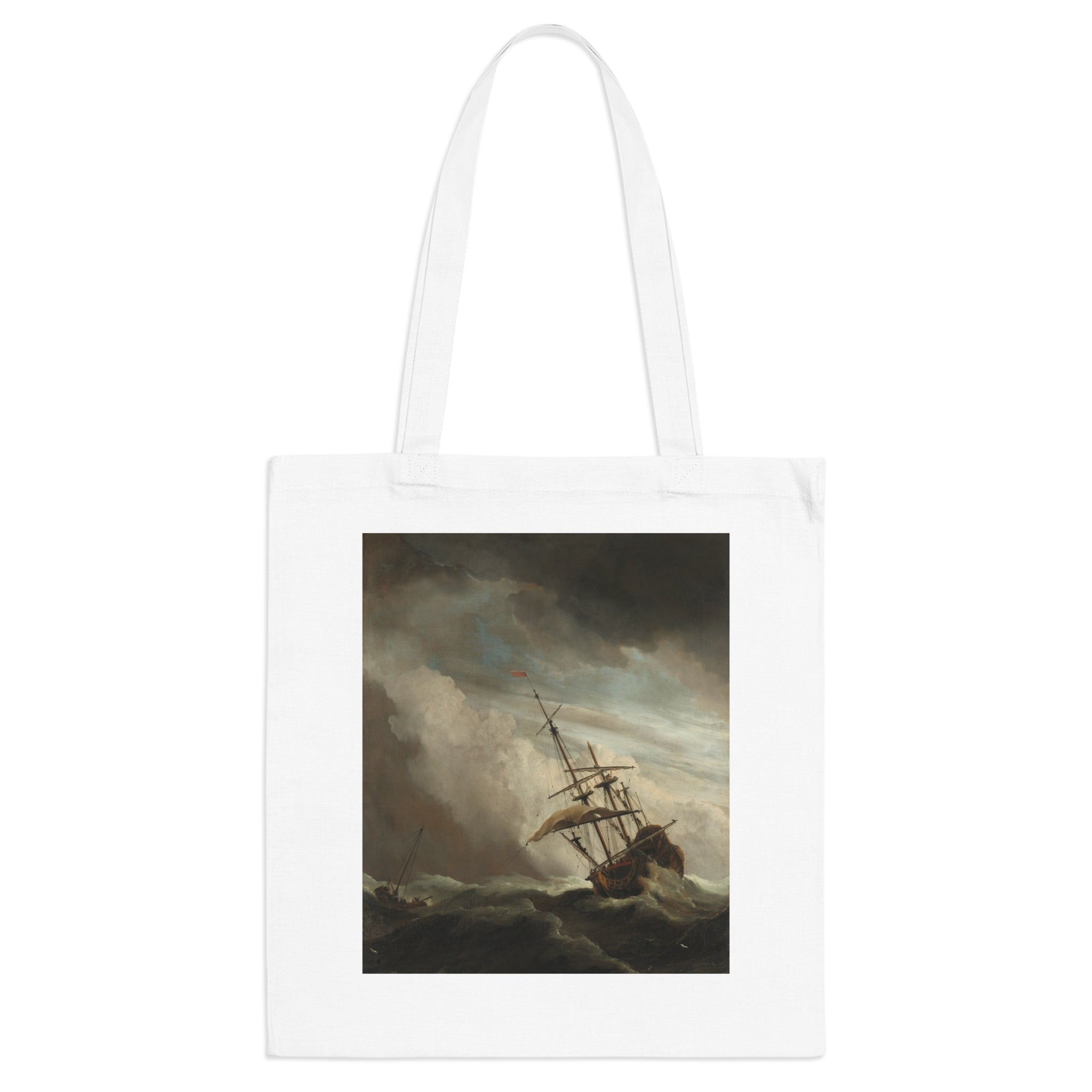 Art Tote Bag – A Ship on the High Seas Caught by a Squall, Known as ‘The Gust’
