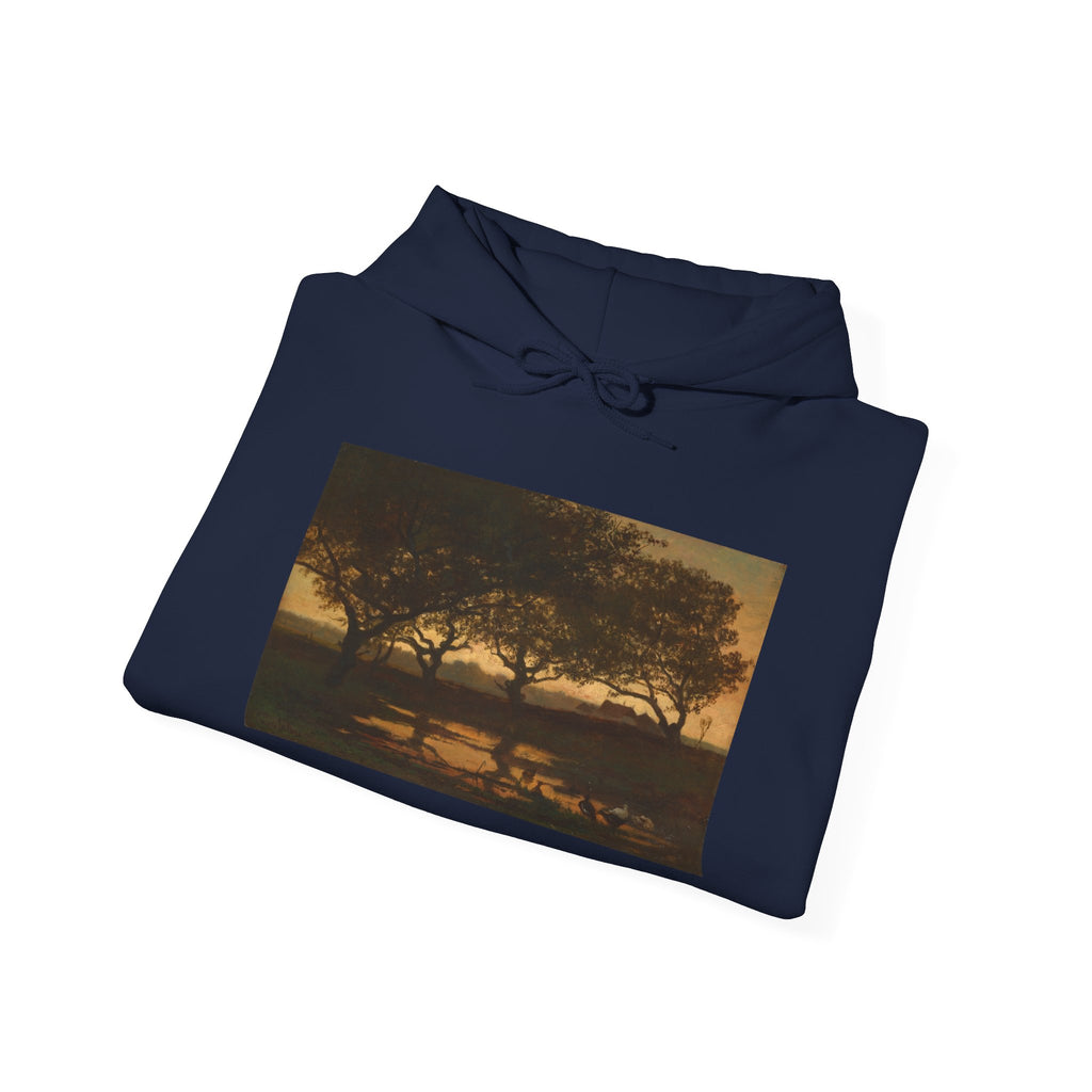 Art Hoodie – Woodland Pond at Sunset