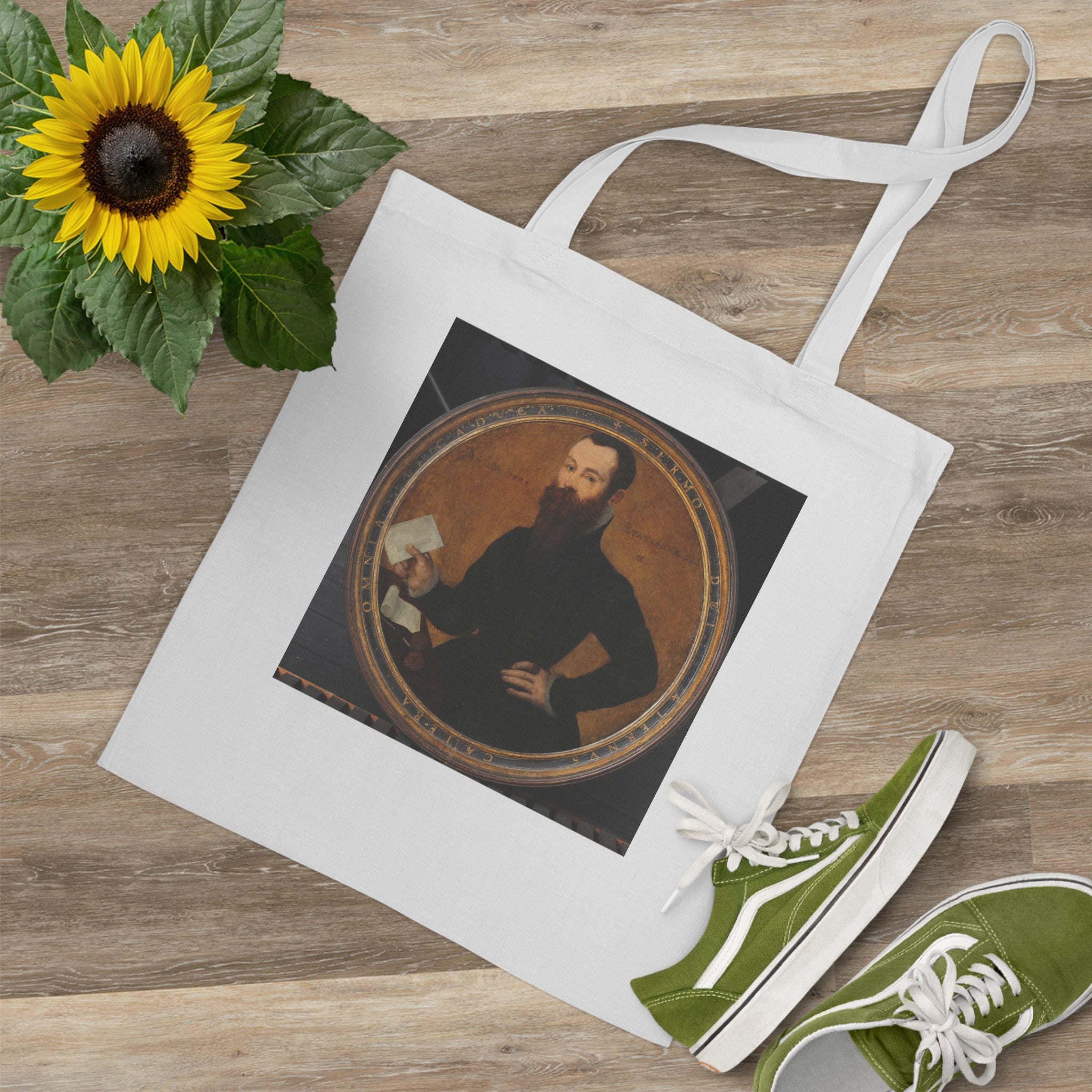 Art Tote Bag – Portrait of Adam Wachendorff, with a Putto Blowing Bubbles