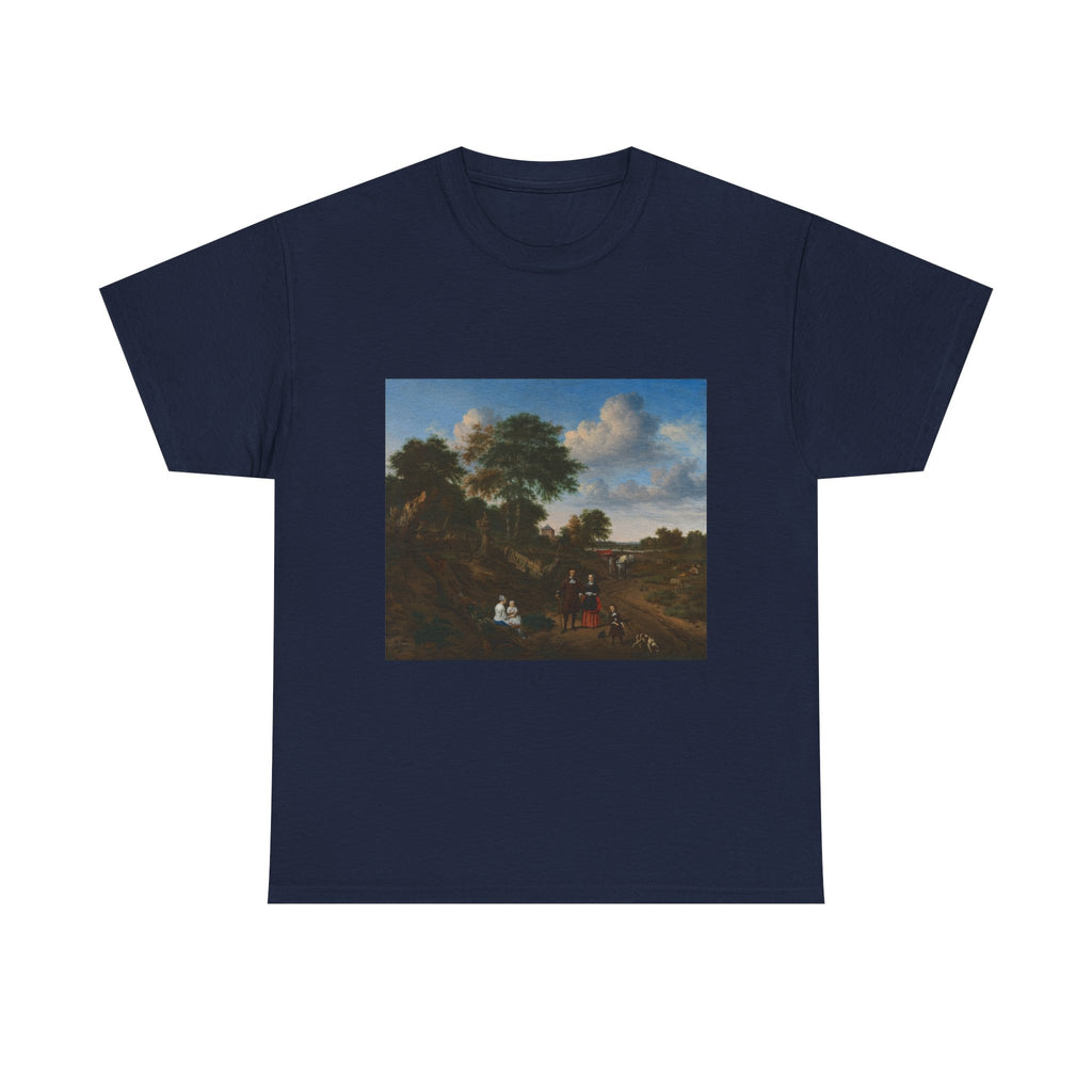 Art Tee – Portrait of a Couple with Two Children and a Nurse in a Landscape