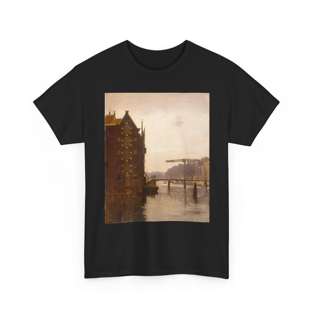 Art Tee – Gezicht vanaf de Rapenburgwal op de Peperbrug en het pakhuis Sweeden