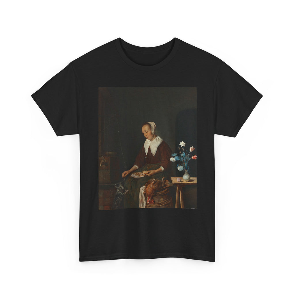 Art Tee – Woman Eating, Known as ‘The Cat’s Breakfast’