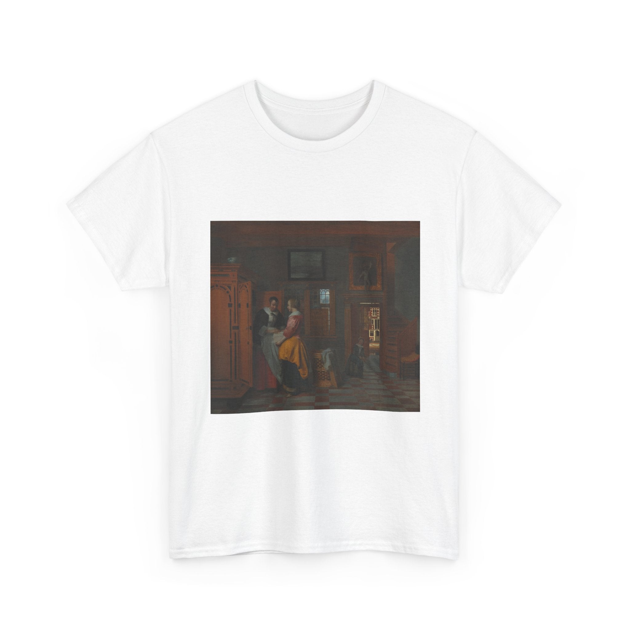 Art Tee – Interior with Women beside a Linen Cupboard