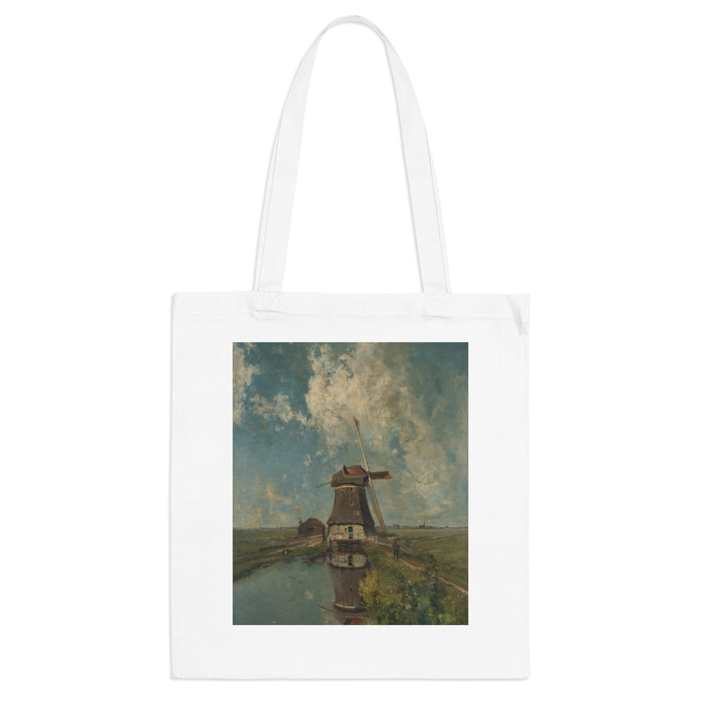 Art Tote Bag – A Windmill on a Polder Waterway, Known as ‘In the Month of July’