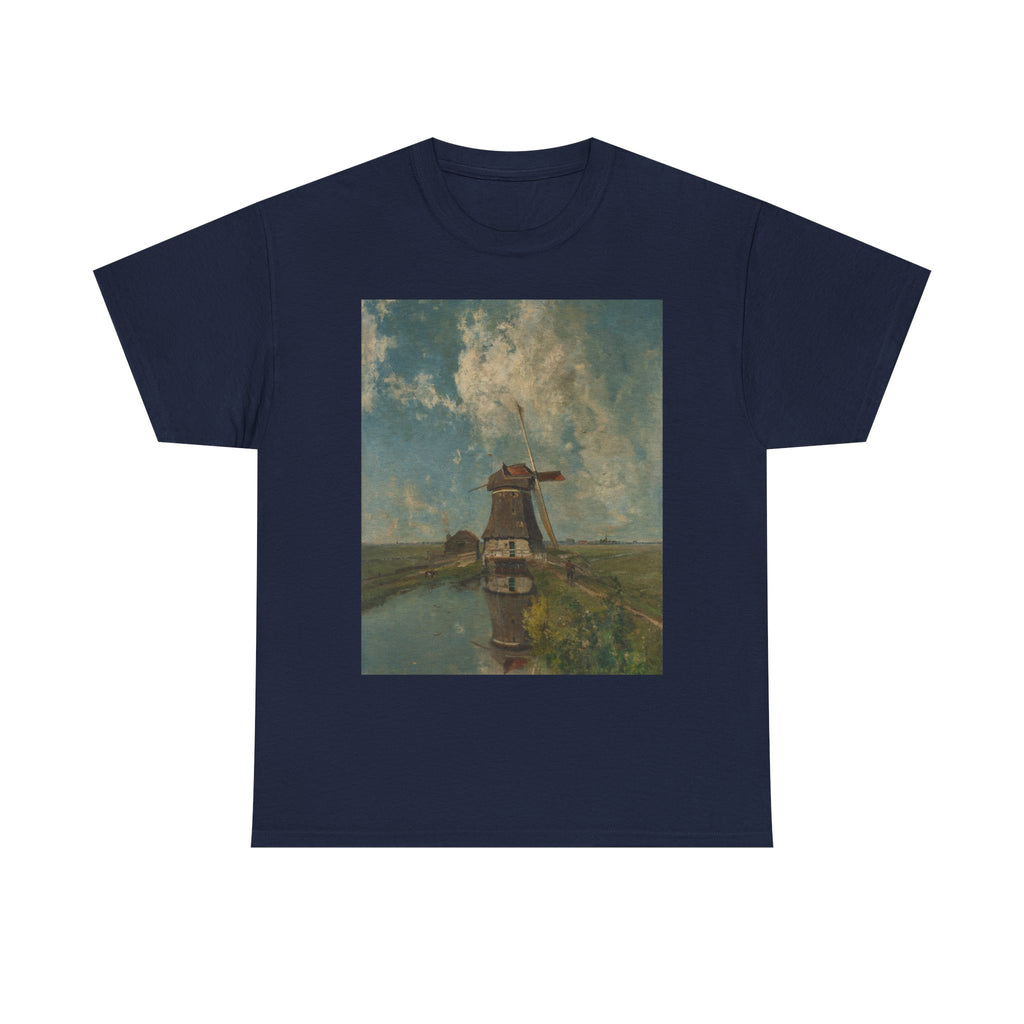 Art Tee – A Windmill on a Polder Waterway, Known as ‘In the Month of July’