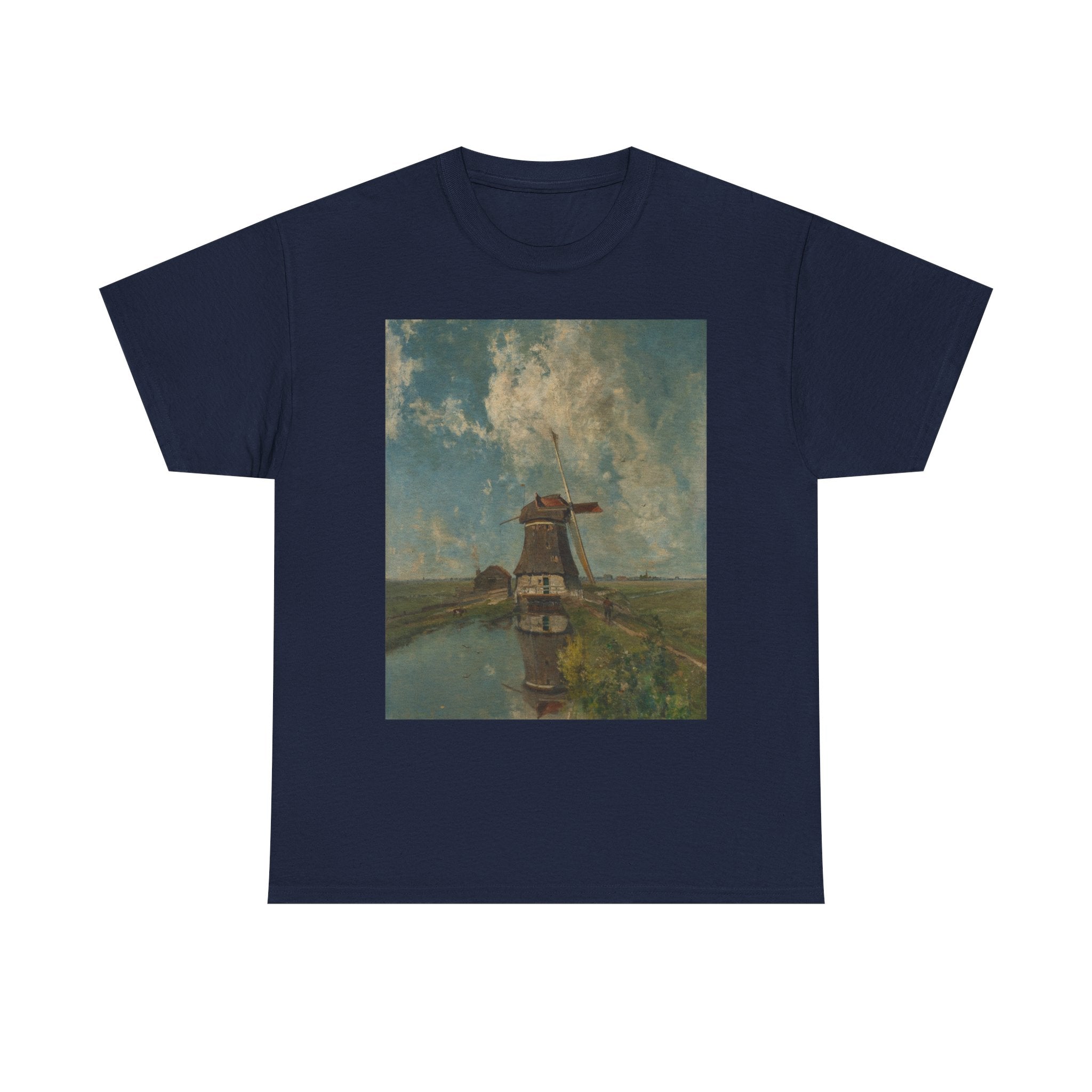 Art Tee – A Windmill on a Polder Waterway, Known as ‘In the Month of July’