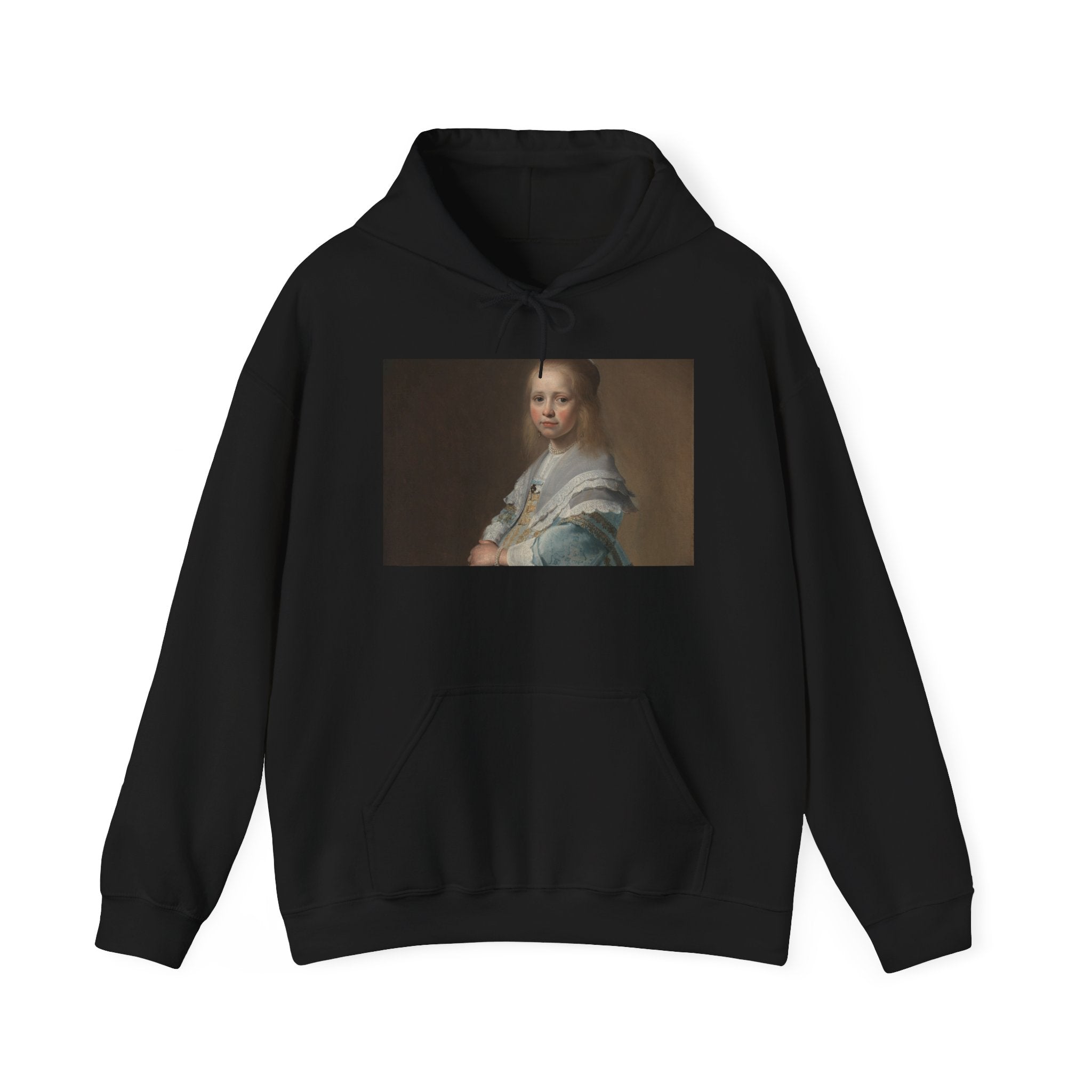 Art Hoodie – Portrait of a Girl Dressed in Blue