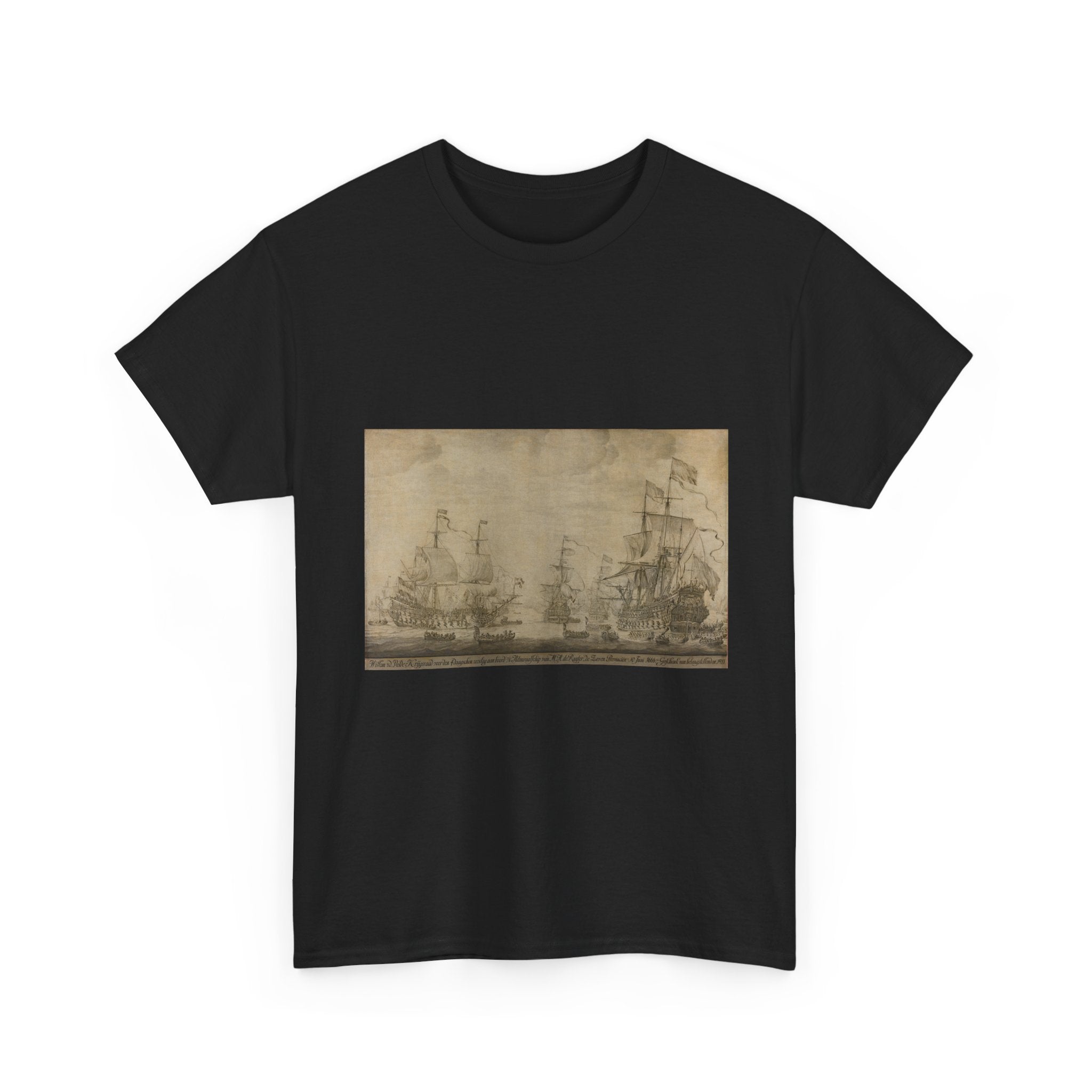 Art Tee – "Council of War aboard ""The Seven Provinces"", the Flagship of Michiel Adriaenszoon de Ruyter, 10 June 1666, preceding the Four Days' Battle: episode from the Second Anglo-Dutch War"