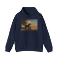 Art Hoodie – Two Horses in a Meadow near a Gate