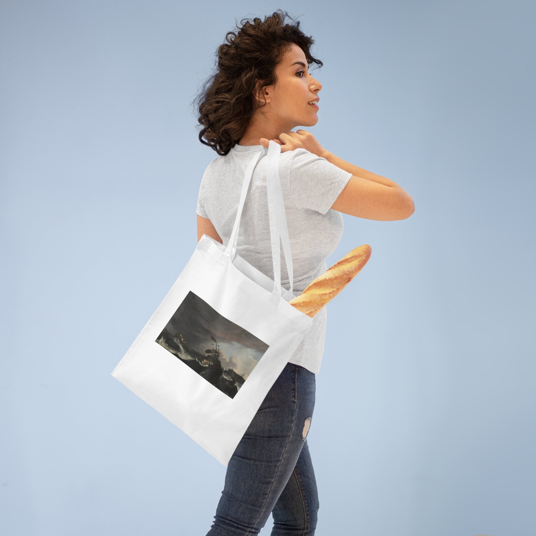 Art Tote Bag – Warships in a Heavy Storm