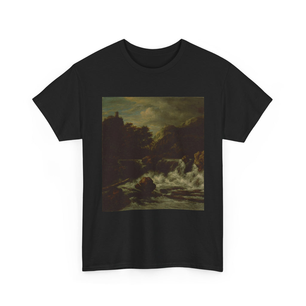 Art Tee – Mountainous Landscape with Waterfall