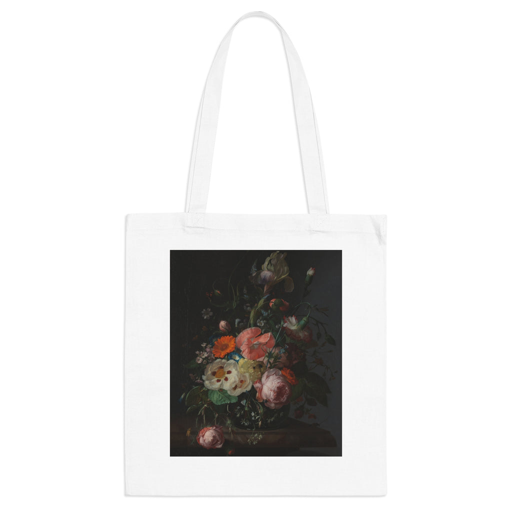 Art Tote Bag – Still Life with Flowers on a Marble Tabletop