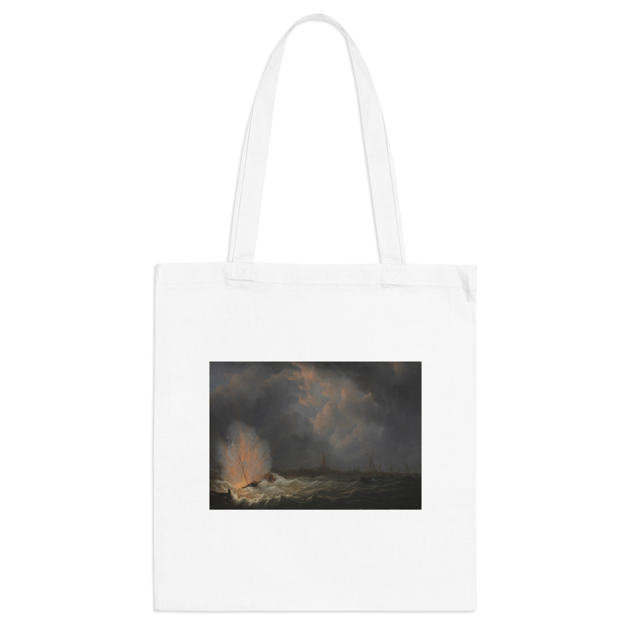 Art Tote Bag – The Explosion of Gunboat nr 2, under Command of Jan van Speyk, off Antwerp, 5 February 1831