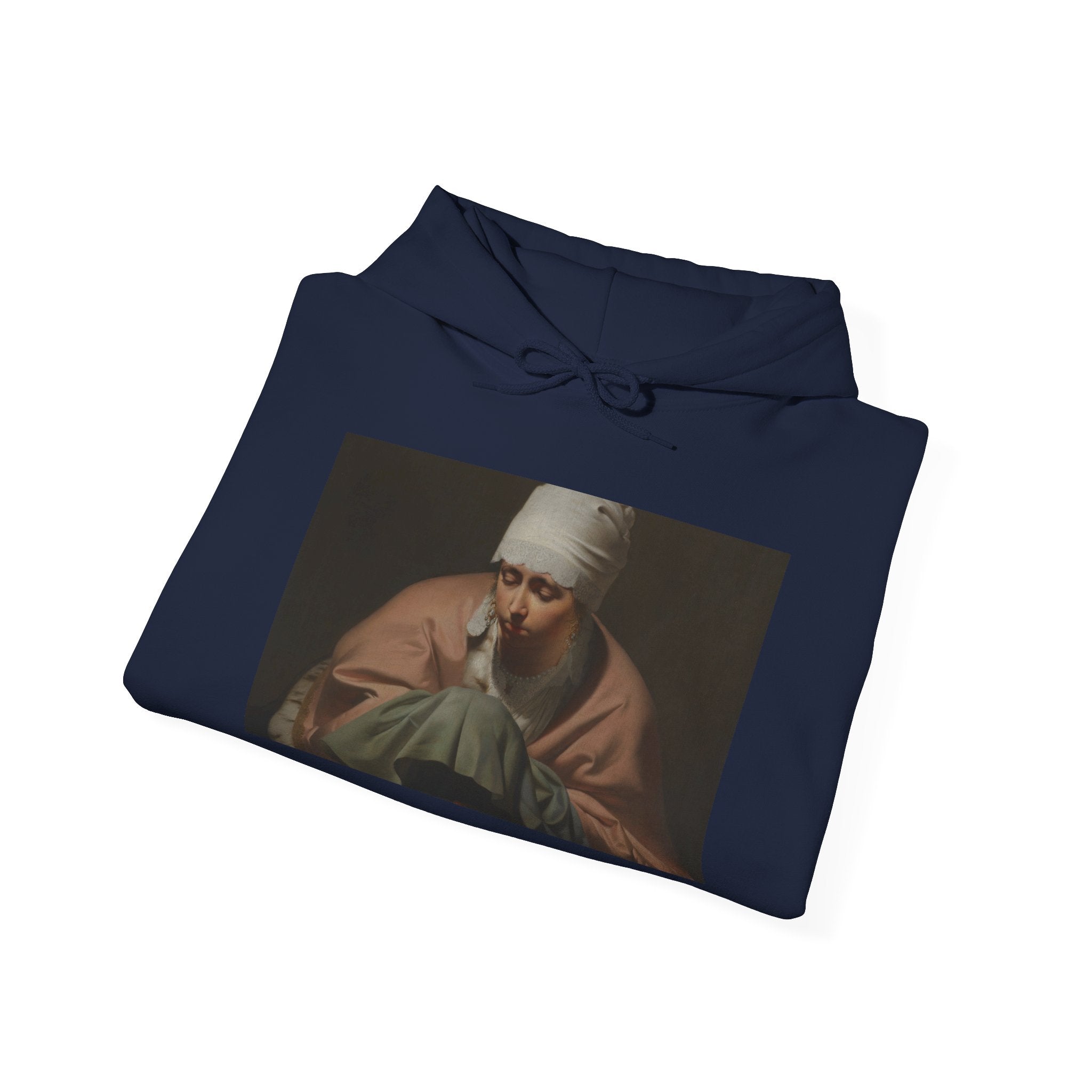 Art Hoodie – A Young Woman Warming her Hands over a Brazier: Allegory of Winter