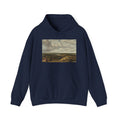 Art Hoodie – Distant View with Cottages along a Road